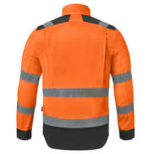 Havep 50429 fluo oranje/grijze werkjas achterkant