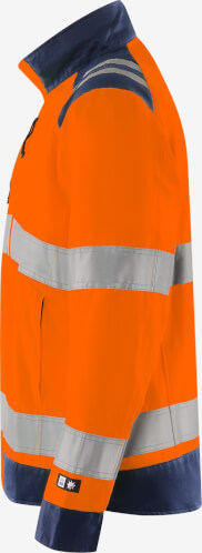 Fristads 4067 GPLU fluo oranje werkjack linkerzijde