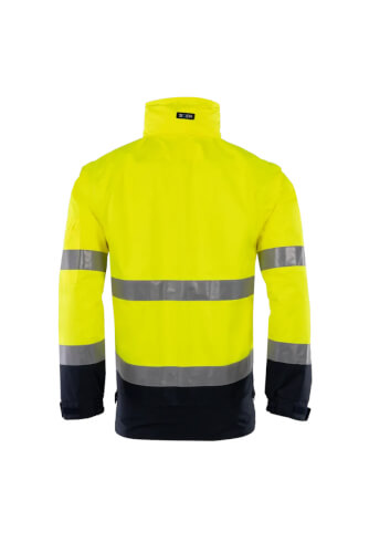 Sioen 364A Campbell fluo gele werkjas achterzijde