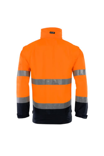 Sioen 364A Campbell fluo oranje werkjas achterzijde