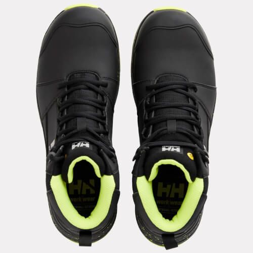 Helly Hansen 78321 Manchester zwart/gele veiligheidsschoenen bovenaanzicht