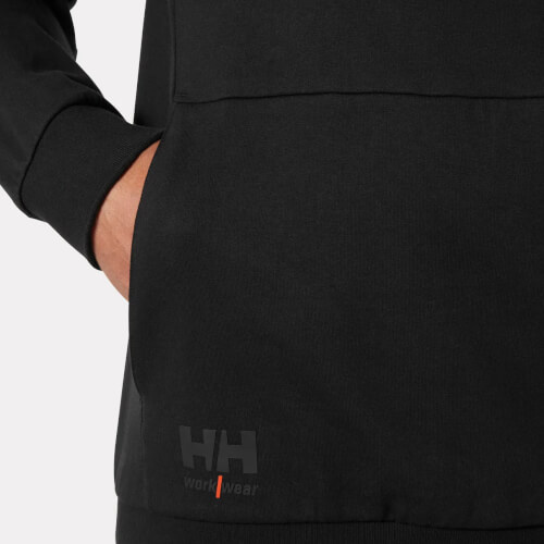 Helly Hansen 79346-991 Evo zwarte hoodie steekzak met yk rits