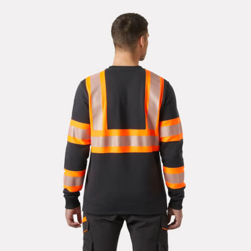 Helly Hansen 79272-269 ICU oranje sweater op het lichaam achterkant