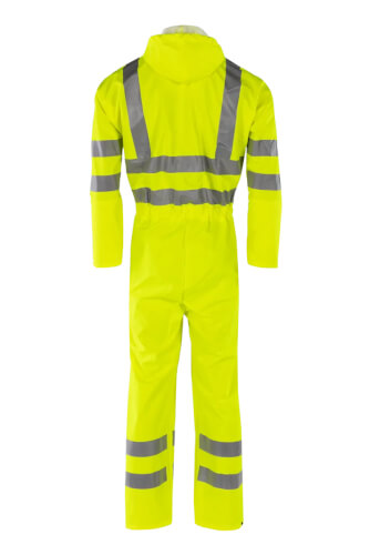 Sioen 6936A2F01-FY1 Etna fluo gele werkoverall achterkant