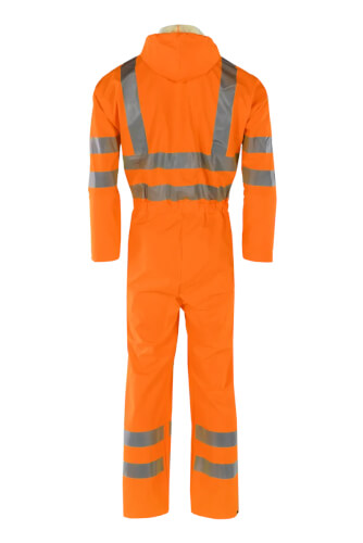Sioen 6936A2F01-FC1 Etna fluo oranje werkoverall achterkant