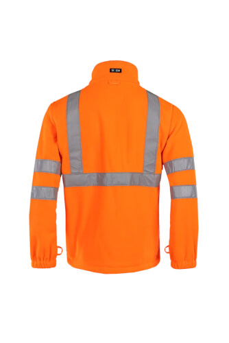 Sioen 131ZA2T01-FC1 Reims fluo oranje fleecejas achterkant