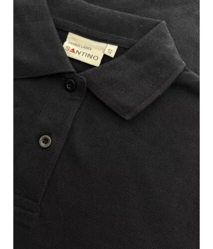 Santino Charma Ladies zwart poloshirt kraag