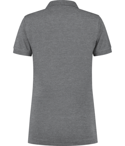 Santino Max Ladies donkergrijs poloshirt achterzijde