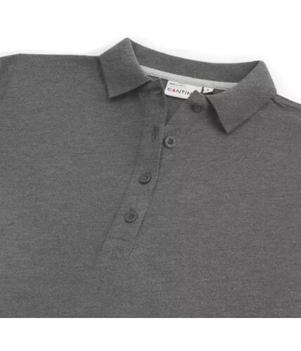 Santino Max Ladies donkergrijs poloshirt kraag