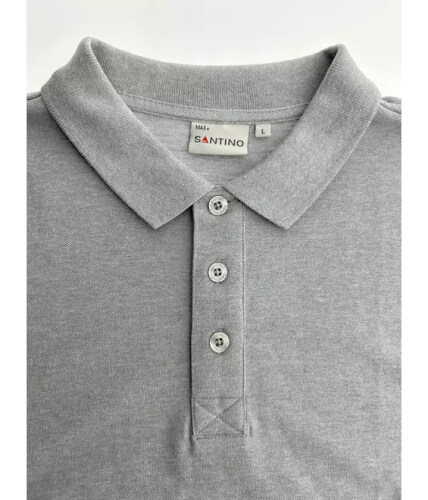 Santino Max+ sport grey poloshirt kraag