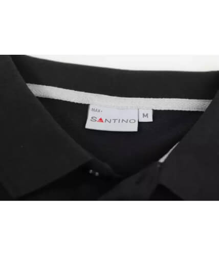 Santino Max+ black poloshirt kraag