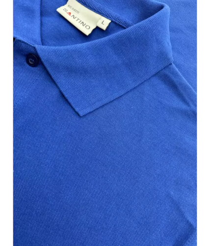 Santino Ricardo Royal blue poloshirt kraag