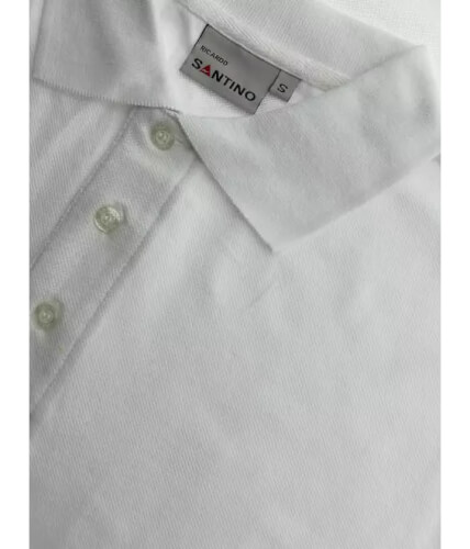 Santino Ricardo white polo kraag