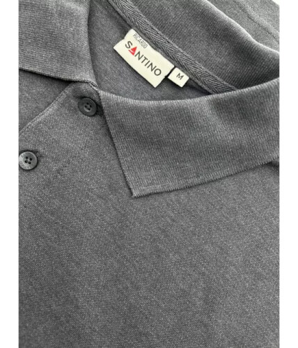 Santino Ricardo Dark grey poloshirt kraag