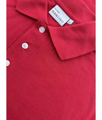 Santino Ricardo red poloshirt kraag