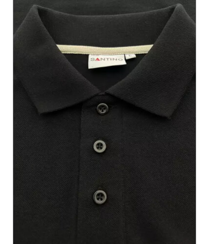 Santino Mojo black poloshirt kraag