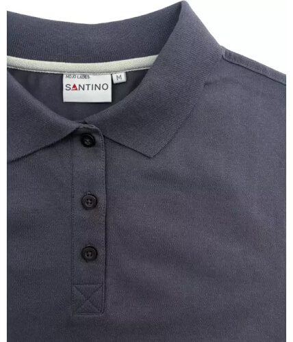 Santino Mojo Ladies graphite poloshirt kraag