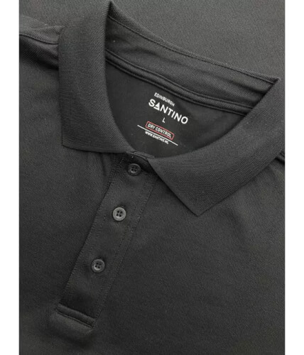 Santino Edinburgh black poloshirt kraag