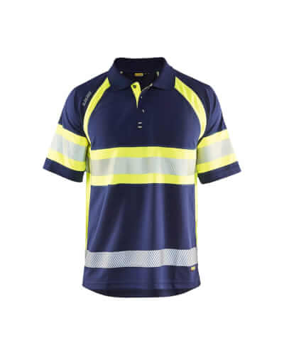 Blaklader 3338 fluo geel blauw poloshirt