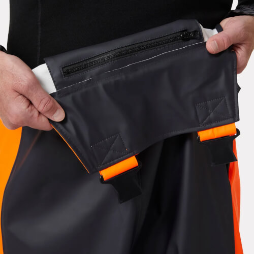 Helly Hansen 70596 Alna 2.0 fluo oranje regenbroek met bretels binnenzak