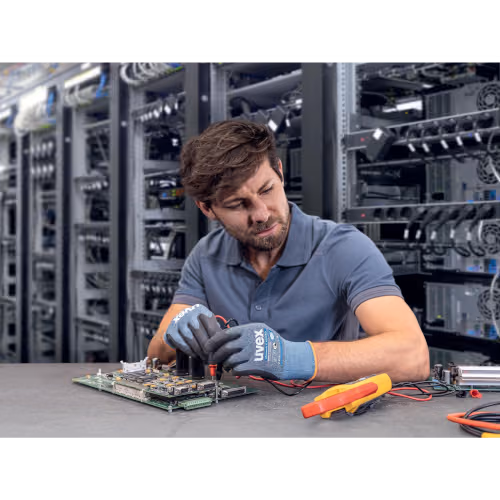 Uvex phynomic C XG ESD werkhandschoenen montage werkzaamheden