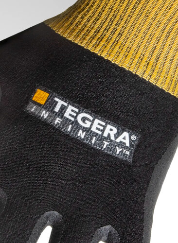 Tegera Infinity 8800 werkhandschoenen label